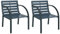 vidaXL 2X Holz Gartenstuhl Gartensessel Stuhl Sessel Balkonstuhl Gartenmöbel Stühle Gartenstühle Terrasse Balkonstühle Holzstuhl Stahlrahmen Grau