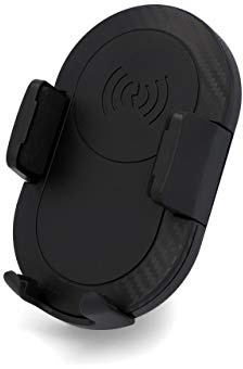 CARTREND 10660 Auto Wireless Smartphonehalterung kabelos, Befestigung an Lüftungslamellen, Handyhalter mit 360° Kugelgelenk, schwarz