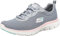 Skechers Flex Appeal 4.0 Brilliant View, Scarpe da ginnastica Donna, Gray Mesh Light Pink Trim, 38.5 EU