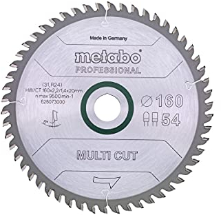 Metabo 628293000 Saw Blade Multi Cut Professional 165 x 2.2/1.4 x 20 Z54 FZ/TZ 5°
