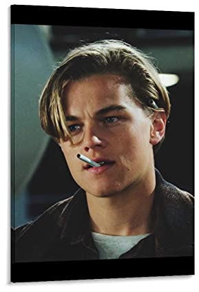 YANDING Leonardo DiCaprio berühmter Schauspieler-Stern-Poster, dekoratives Gemälde, Leinwand, Wandkunst, Wohnzimmer, Poster, Schlafzimmer, Gemälde, 30 x 45 cm