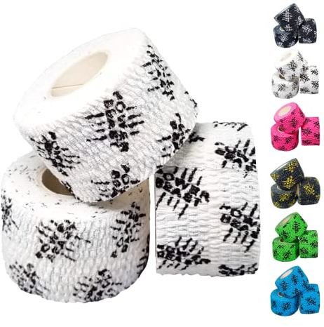 POWER BEAST 3X Tape, 3 Rollen Hook Grip Tape, Sporttape, Schutz für Daumen und Finger, elastische Baumwolle, schweißfest und atmungsaktiv, für Weightlifting, Cross Training, Gewichtheben. (Weiß)