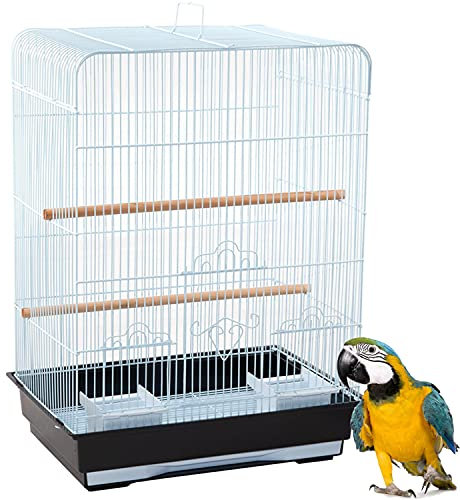 BPS Jaula para Pájaro para Pajarera Periquito Canarios con Comedero Bebedero Saltado para Descanso Color al Azar BPS-1211