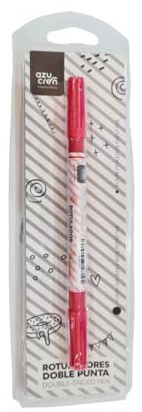 Azucren -Lápiz Pastelero - Doble Punta - Bolígrafo Comestible para Repostería, Decoraciones de Pasteles, Galletas y Postres - Base de Agua - No se Seca (Rojo)