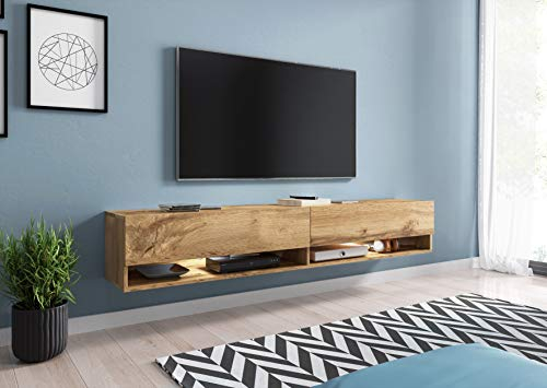 TV-Schrank 140/180 cm LOWBOARD A, TV-Schrank, TV-Schrank, TV-Ständer (180 cm, Wotan)