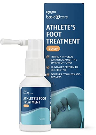 Amazon Basic Care Spruzzare per il trattamento del piede d'atleta, Senza Profumazione 50ml