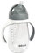 BÉABA, Biberon/Tasse d'apprentissage 2 en 1, Tasse Paille Enfant, 100% étanche, Anti-fuite, Facile à Ouvrir, Poignées amovibles, Tritan et Silicone, 300 ml, Gris Minéral