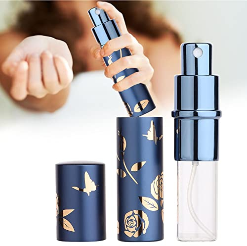Bouteille Vaporisateur de Parfum de Voyage, 10ml Mini Atomiseur Réutilisable Parfum de Sac Vide Rechargeable Voyage Bouteille Vaporisateur de Poche Portable(Bleu)
