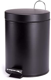 TIENDA EURASIA - Papelera, Papelera de Baño con Pedal, Papelera Oficina con Cubo Extraible, Papelera Escritorio Fabricada en Acero Inoxidable, Cubo de Basura, Contenedor con Pedal (5 litros)
