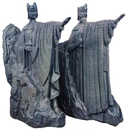Berserk Herr Der Ringe Hobbit Buchstützen,Desktop Dekoration Bookends Anti-Rutsch Schwere Buchstopper Die Tore von Gondor Argonath Statue Bücherregal 25cm