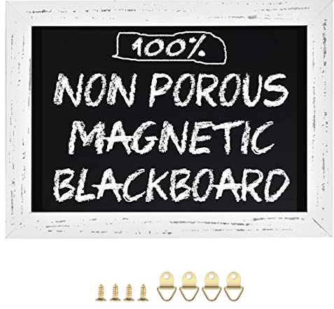 Umtiti Blackboard Magnetische Tafel, 10 x 14(26cm x 36cm), Kiefernholz gerahmt rustikale Vintage Dekor. Kreidetafel für Hochzeit, Küche, Bar, Restaurant, Menü für Zuhause(HB-WH-2636) DE