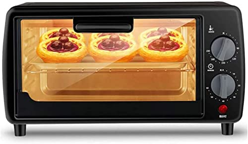 CAZARU Mini Four 9L, et 600 W Puissance Température Réglable 0-230 ℃ et Minuterie 60 Minutes 3 Couches Cuisson Domestique Four Électrique Happy Life