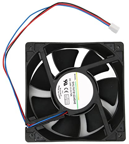 VBESTLIFE SHLAFB1224SHE Ventilador de Refrigeración de CPU, 120 Mm 24 V 1300 RPM Conector de 3 Pines Ventilador de Caja de Computadora para Chasis de Computadora, Perforadores de Minería,