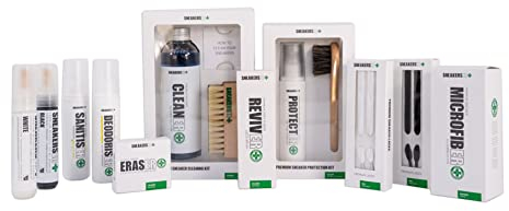 SNEAKERS ER Kit d'entretien pour baskets C – Kit de nettoyage, kit de protection, désodorisant, gomme, lacets, désinfectant, brosse en daim, incolore, Taille unique