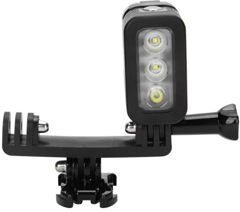 45M Wasserdichte LED Video Tauchfülllicht Unterwasser für 4/3+/3/2/1, Sj4000, Yi, 5/6 Session, Tauchlicht mit 3 Modi Hoch/Niedrig Helligkeit