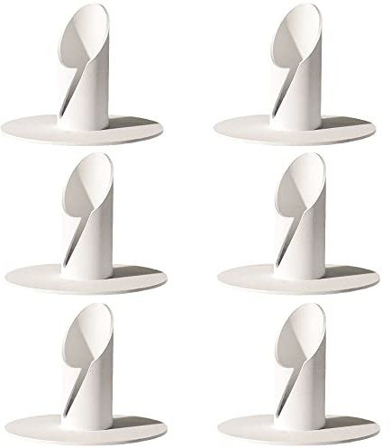 sinzau 6 Pcs Metal Candle Holder: 2.5CM White Candlelight Dinner Candlestick - for Communion Christening Living Room Bedroom Dinner Room Tabletop Home Decoration