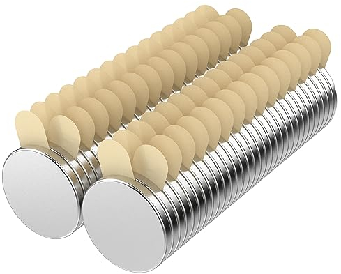 GoldRock Mini Magnete Selbstklebend Stark 8x1mm, 60 Stk Neodym Magnet Selbstklebend, Kleine Magnete Stark, Magnetplättchen, Magneten Rund, Klebemagnete,Extra Starke Magnete zum Kleben,Pinnwand Magnets