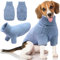 EMUST Großer Hundepullover, kuschelige Hundepullover für große Hunde mit Ärmeln, Dehnbare Hundekleidung für Weihnachten & Urlaub, Blau XXL