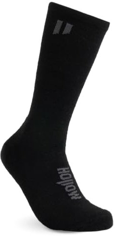 HOLLOW Alpaka Crew Socken für Damen und Herren, Laufen, Wandern, Outdoor, entworfen für Komfort und Leistung, Schwarz, 8-10