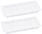 uxcell Air Vents Cover, 2Pcs 225 x 80mm - Aluminum Alloy Mesh Air Return Vent Cover, Rectangle Louvered Ventilation Grille for Shoe Cabinet Wardrobe (White)