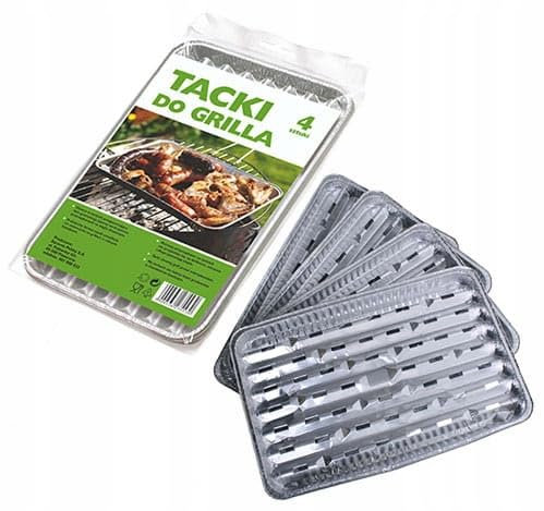 SARANTIS Barbecue jetable de la marque modèle SAR Jan NZ GROSIK TACKI ALU DO GRILA duże 4szt