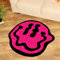 Whaline Smile Face Bath Rug Pink Abstract Trippy Happy Face Tufted Bath Mat Non Slip Absorbent Bathroom Shower Rugs Front Door Mat Carpet Floor Rug for Home Kitchen Bedroom Entrance Toilet Bathtub