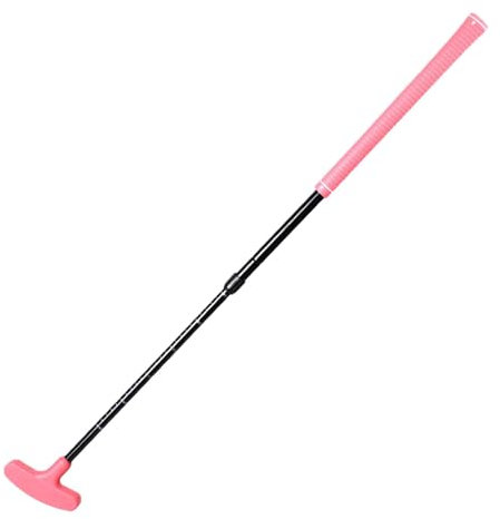 Dickly Golf Putter, Retractable 18 Holes Club, Two Way Golf Putters for Left And Right Hand, Non-Slip Grip, Portable Mini ​​Short Game Stick for Men Woman Ball Roll Practice Sport Accessories, Pink
