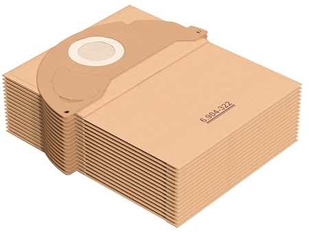 15x Staubsaugerbeutel geeignet für Kärcher WD2 MV2 - verschließbar - Beutel | Ersatzbeutel 6.904-322.0 - kompatibel mit Kärcher A2000-2099, WD 2.200-2.550 - reißfestes Papier - Verschlussklappe