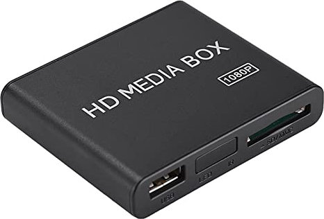 Yctze Media Player, Box Media Player, Verbinden Sie USB, für MMC, RMVB, MP3, AVI, MKV, Schwarz, 1080P, HDMI, YouTube, Fernbedienung, 2,5 Zoll, Schwarz