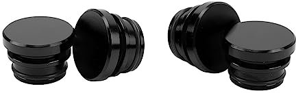Zigarettenanzünderstecker, 4 Stück Zigarettenanzünder-Steckdosenkappe Steckdosen-Staubschutz aus Aluminiumlegierung für Fahrzeuge mit 12V-Zubehörstecker (BLACK)