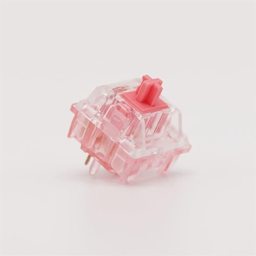 DucKey KTT Strawberry Switch V2, 5Pin Linearer Rosafarbener Klar Vorgeschmierter Schalter für Mechanische Tastaturen (Size : 90PCS)