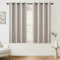 Softalker Gardinen Blickdichte Vorhänge mit ösen Beige Thermovorhang Hitzeschutz Verdunkelungsvorhang Kurz Gardine 160 cm Hoch, 140 cm Breit Blackout Curtains für Fenster Schlafzimmer Wohnzimmer