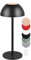 lightling LED Tischlampe Robert in Schwarz Matt, Akkuleuchte, Up- and Downbeleuchtung, 4-fach Touch, Akkubetrieb mit USB-C Anschluss, IP54 Outdoor, Ø 13 cm, Höhe 30 cm, Kunstoff