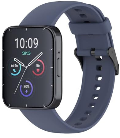 Tyogeephy Cinturino Smartwatch Compatibile con Amazfit Bip 5 Unity/Bip 5, Silicone Cinturino Smartwatch per SKG V9/V9 Pro, Wristband Cinturini di Ricambio per Uomini Donne