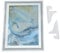 Sunicon Bewegliche Sandkunst, 3D-dynamische Sandkunst, flüssige Bewegungskunst, Kunsthandwerk, fließende Sandkunst, Bildornament, Glasrahmen für Heimbüro-Tischdekoration (Azul)