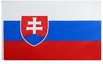 Stormflag Bandiera slovacchia 3x5ft/90x150cm 90g di poliestere 2 occhielli,1 Occhiello in Ogni Angolo, in metallo e Doppio ago