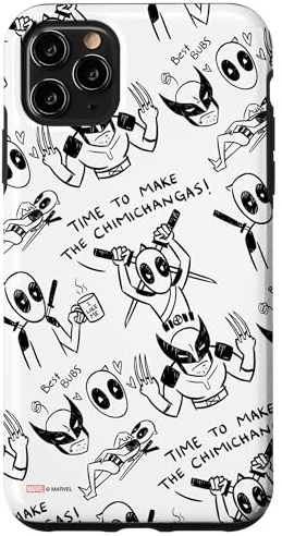 Marvel Studios Deadpool & Wolverine Toony Doodles Pattern Hülle für iPhone 11 Pro Max