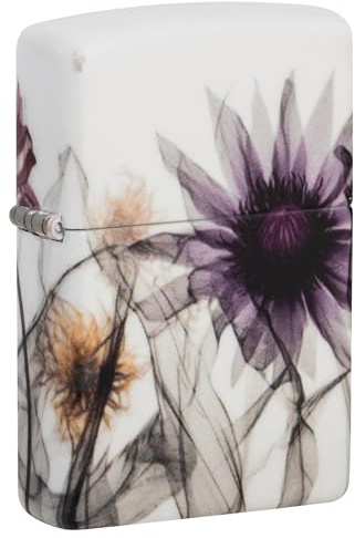 Zippo Windproof Lighter - Flower X Ray Design - Refillable - Gift Box - Metal - Made in USA