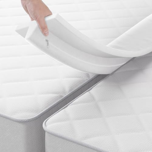 LEORFI Bettbrücke für geteilte King-Size-Betten: 190 x 20,3 cm, waschbarer Lückenfüller, Doppelbett XL zu Kingsize-Bett, Matratzenverbinder für Gästeübernachtungen und Familienzimmer