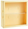 CHEOTIME Wall Mounted Showcase Blind Box, Figures Display Case Handicraft Storage Display Rack Dust Proof Doll Toy Storage Box for Mini Toys (Yellow)