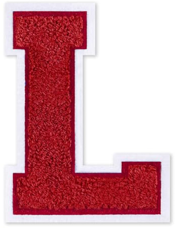 QianSiLi 4.5 Inch Chenille Iron On Letters for Clothes Varsity Letter Patches Embroidered Patch Iron On Patches for Clothing Varsity Jacket Hoodie (Red,L)