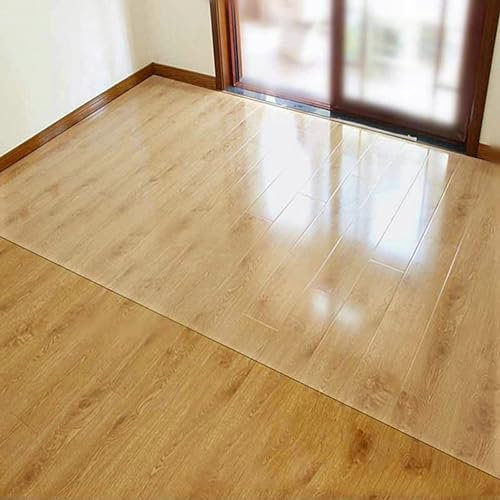 Transparente PVC 1,5 -mm -Stuhlmatte für Hartböden Multi -Zweck -Bodenschutzmatte für Büro- und häusliche wasserdichte Tischdecke für Couchtisch (130 x 260 cm) Holz/Fliesenschutzmatte enthalten