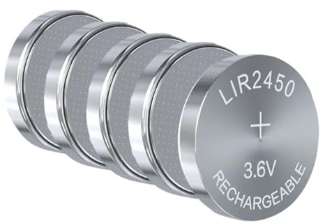 Chenxi Studio 5 Pack LIR2450 LIR 2450 3.6V Lithium Rechargeable Batteries Replace CR2450 DL2450 BR2450 For Remote Control Watch