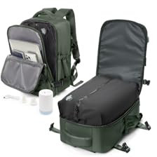 Zaino Sottovuoto Zaino da Viaggio Bagaglio a Mano 40x30x20 Vueling con pompa Zaini Airbag Borsa da Cabina per Donna Uomo -Verde