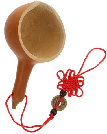 TOPPERFUN Natürliche Schöpfkelle aus Kürbis mit Großer Kapazität und Gourdförmigem Design Leicht zu Halten zum Kochen von Suppe und Reis in Küche