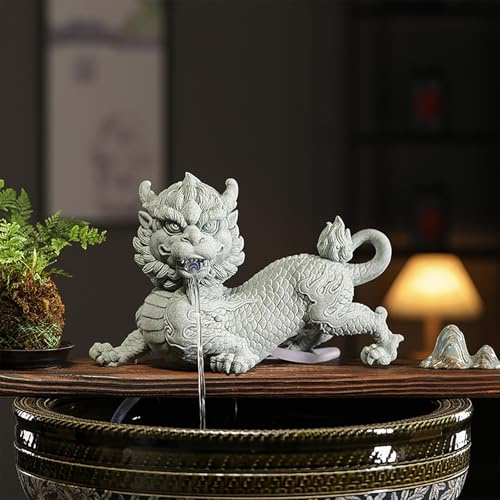 ZYZSY Gartenbrunnen Im Freien Wasserspeier Für Teich Wasserspiel, Brunnenfigur für Garten-Teich Mini-Teich, für Gartenteiche, Terrassen - Balkone - Maritime Deko(32 * 12 * 20cm/12.5 * 4.7 * 7.9)