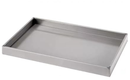 LUNAIZHUO Auslaufsichere Ölauffangwanne, Edelstahl-Auffangwanne für Waschmaschinen, für Klimaanlagen, Warmwasserbereiter, Mini Kühlschränke, Hundekäfigwanne(60x80x5cm/24x31x2in)