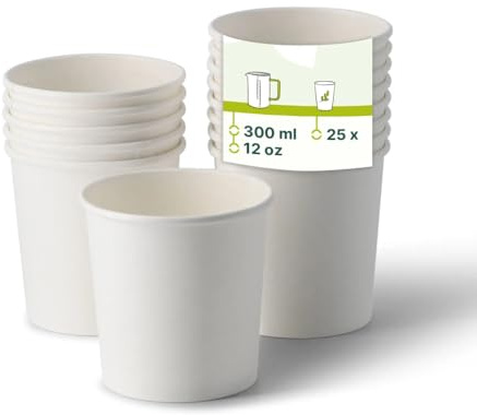 GREENBOX Suppenbecher to go aus Karton (Premium) 300 ml, Ø 90 mm, weiß