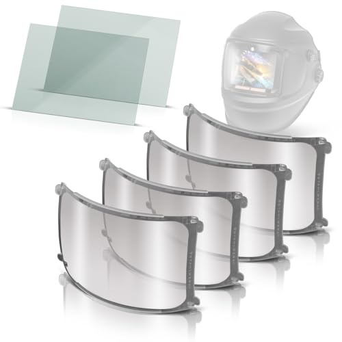 STAHLWERK Vorsatzscheiben und Ersatzscheiben 6er Set für Schweißhelm Raptor | Automatik-Schweißhelm 3-in-1 | Ersatzgläser/Visierscheiben | Schweißschutzglas innen und außen | Schutzgläser EN ISO 16321