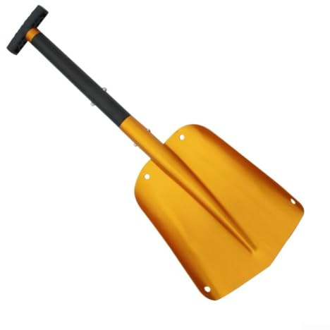 Homeponnew Pala de nieve plegable, raspador de hielo retráctil de aleación de aluminio y herramienta de jardín, portátil para coche, camión, camping, kit de supervivencia, mango extensible (63-82 cm